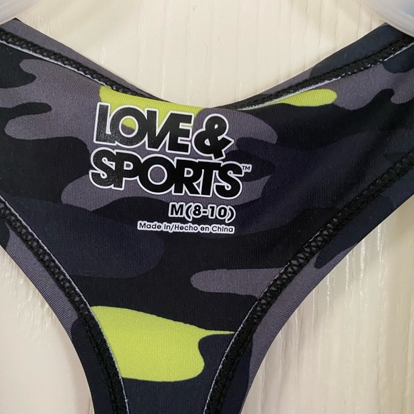 NWOT Love & Sports’ Camo Sports Bra Medium - Picture 4 of 6